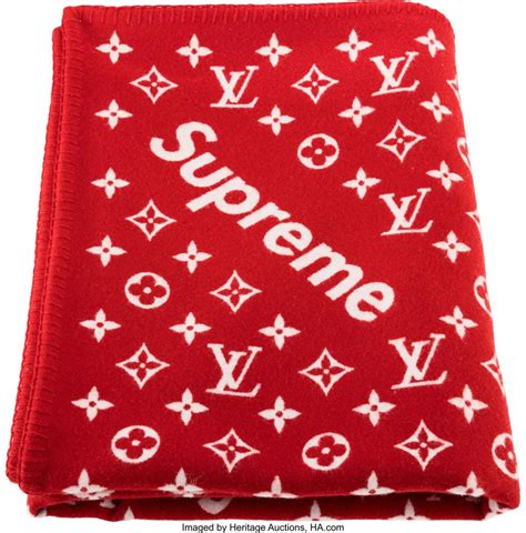 red louis vuitton supreme blanket|supreme x Louis Vuitton jacket.